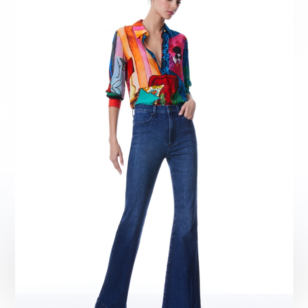 Like new Alice and Olivia Willa silk blouse - Picture 10 of 11